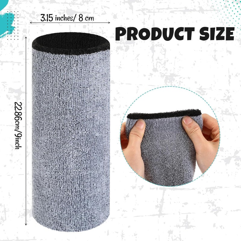 Arrowbash 4 Pcs 9'' Long Wristbands Sweatbands, Elastic Sport Wrist Bands for Sweat Men Women Football Soccer Baseball Basketball Yoga Tennis Running Outdoor Activity - Image 2